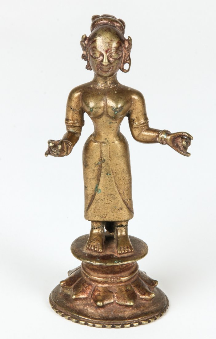 Fine Brass Radha Statue, Ca. 1800 (1 of 3)
