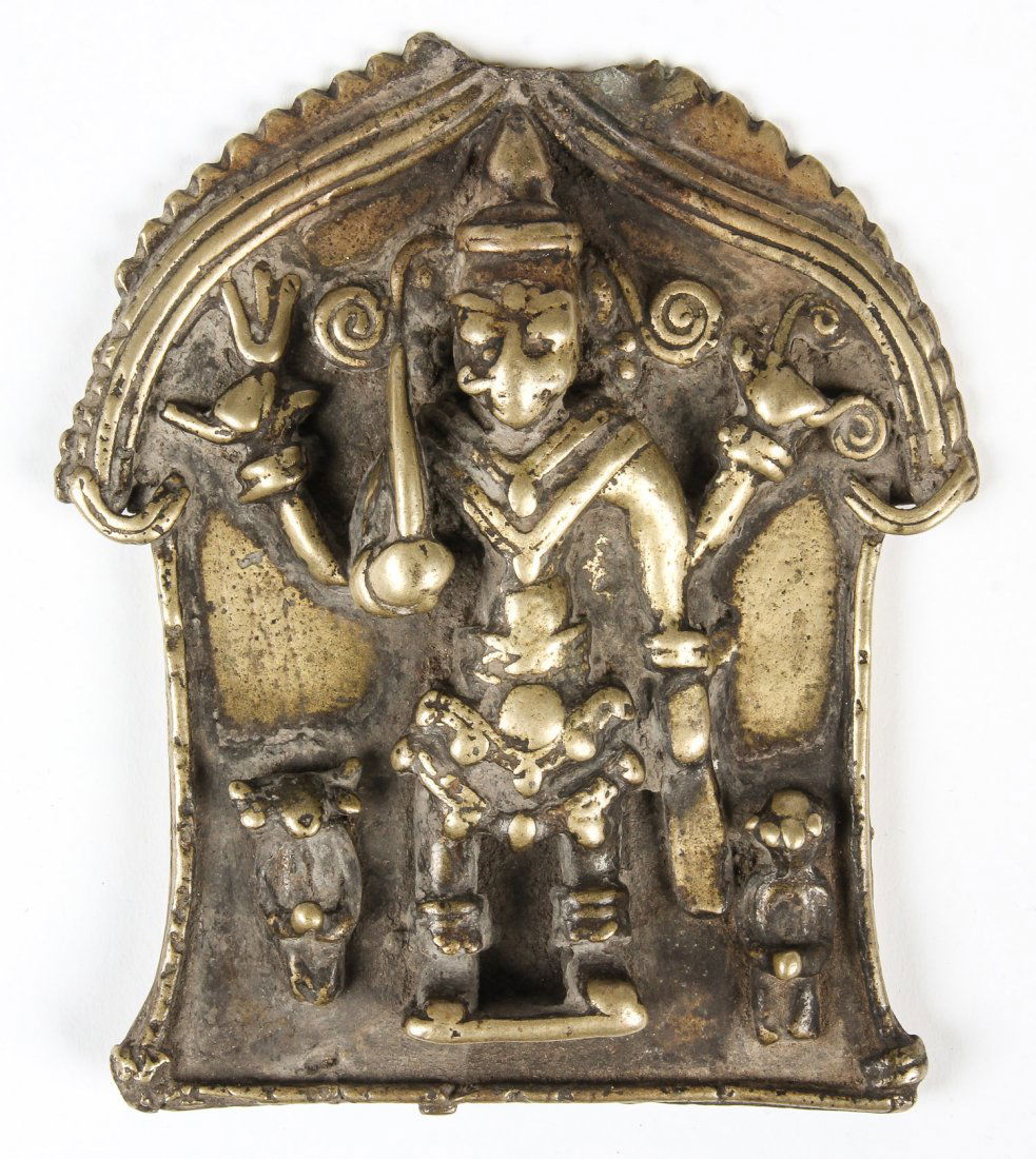 Bronze Statue Plate, India, Ca. 1800-1850 (1 of 3)