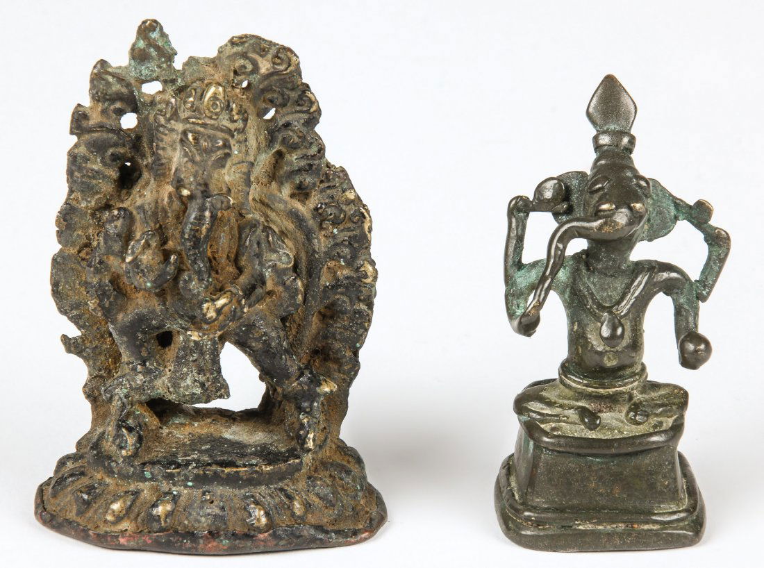 2 Bronze Ganesh Statues. Ca. 1800-1850 (1 of 3)