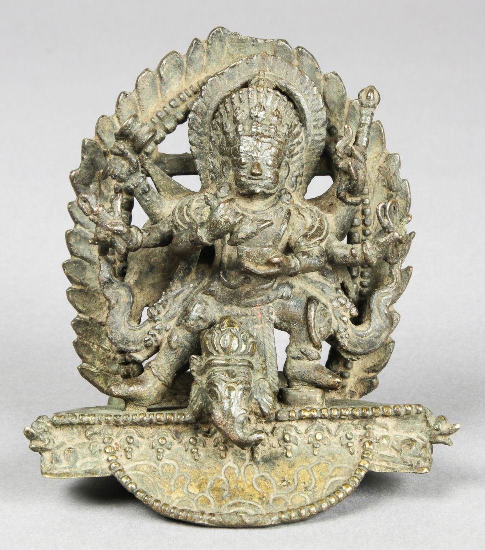 Bronze Statue of 6-Armed Kali, 19th c. (1 of 3)