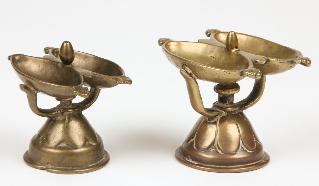 2 19th C. Brass Tikka Holders (1 of 3)