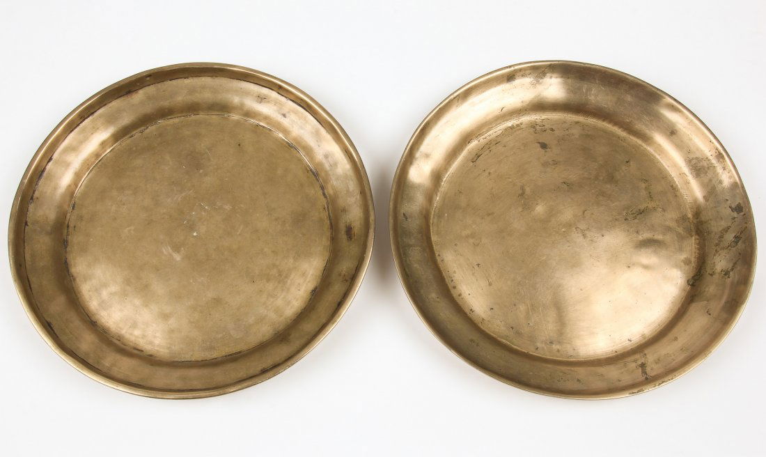 2 19th C. Bronze Plates (1 of 2)