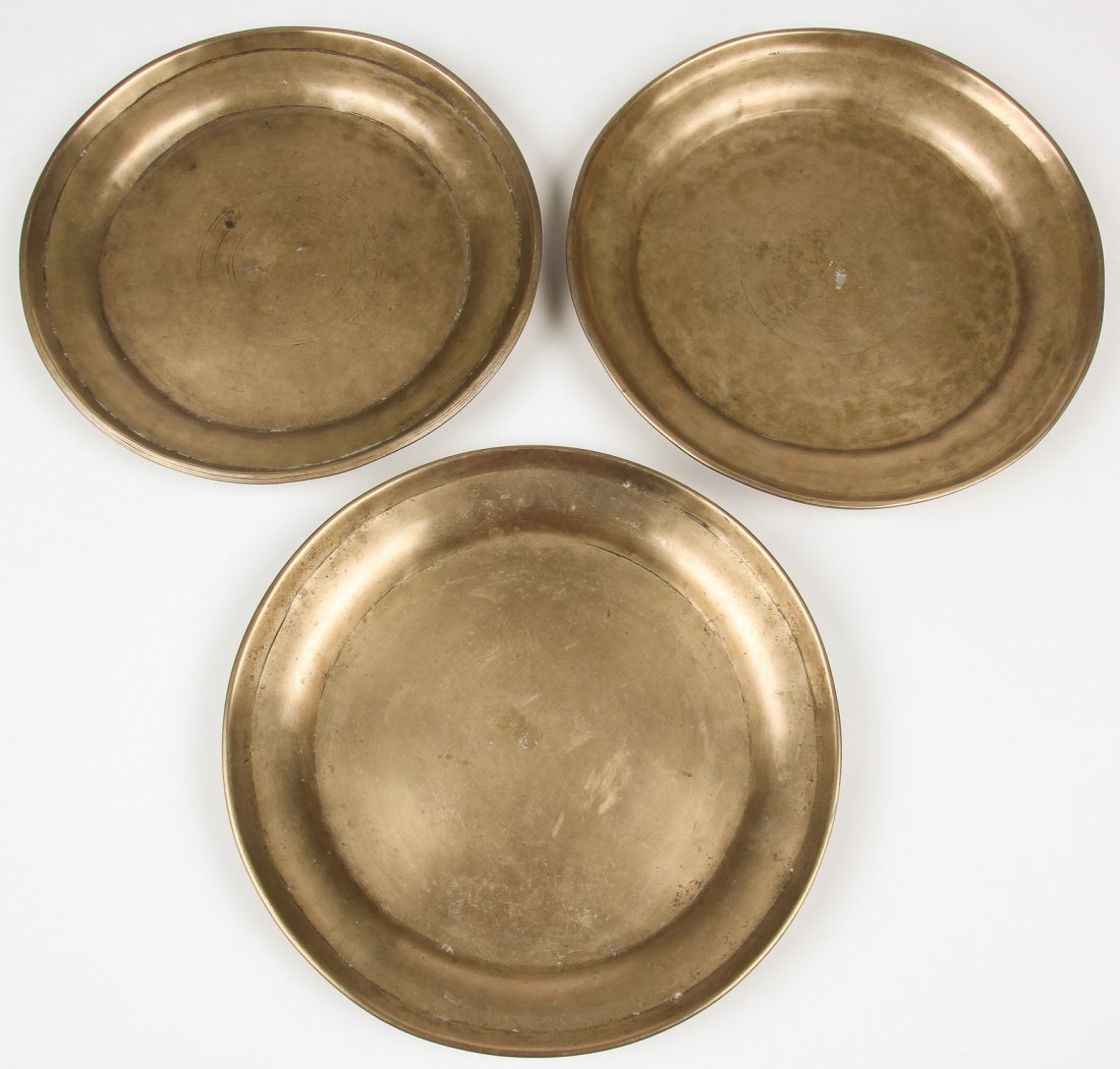 3 19th C. Bronze Plates (1 of 2)