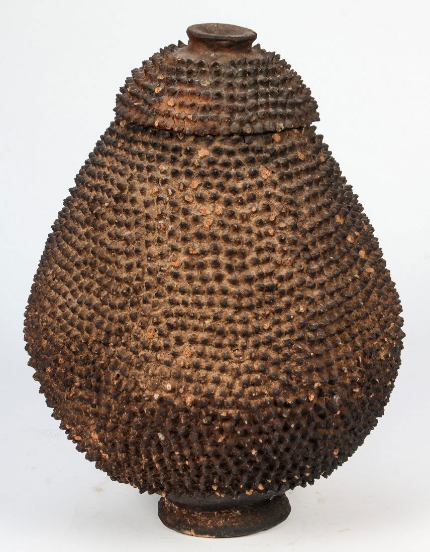 West African Earthenware Nupe Vessel (1 of 3)