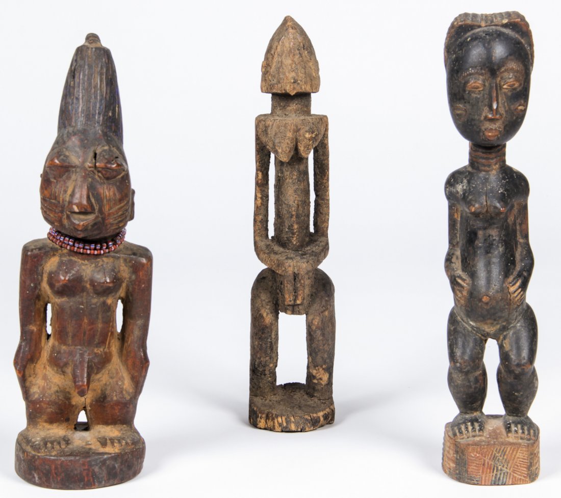 3 African Carved Wood Figures (1 of 4)