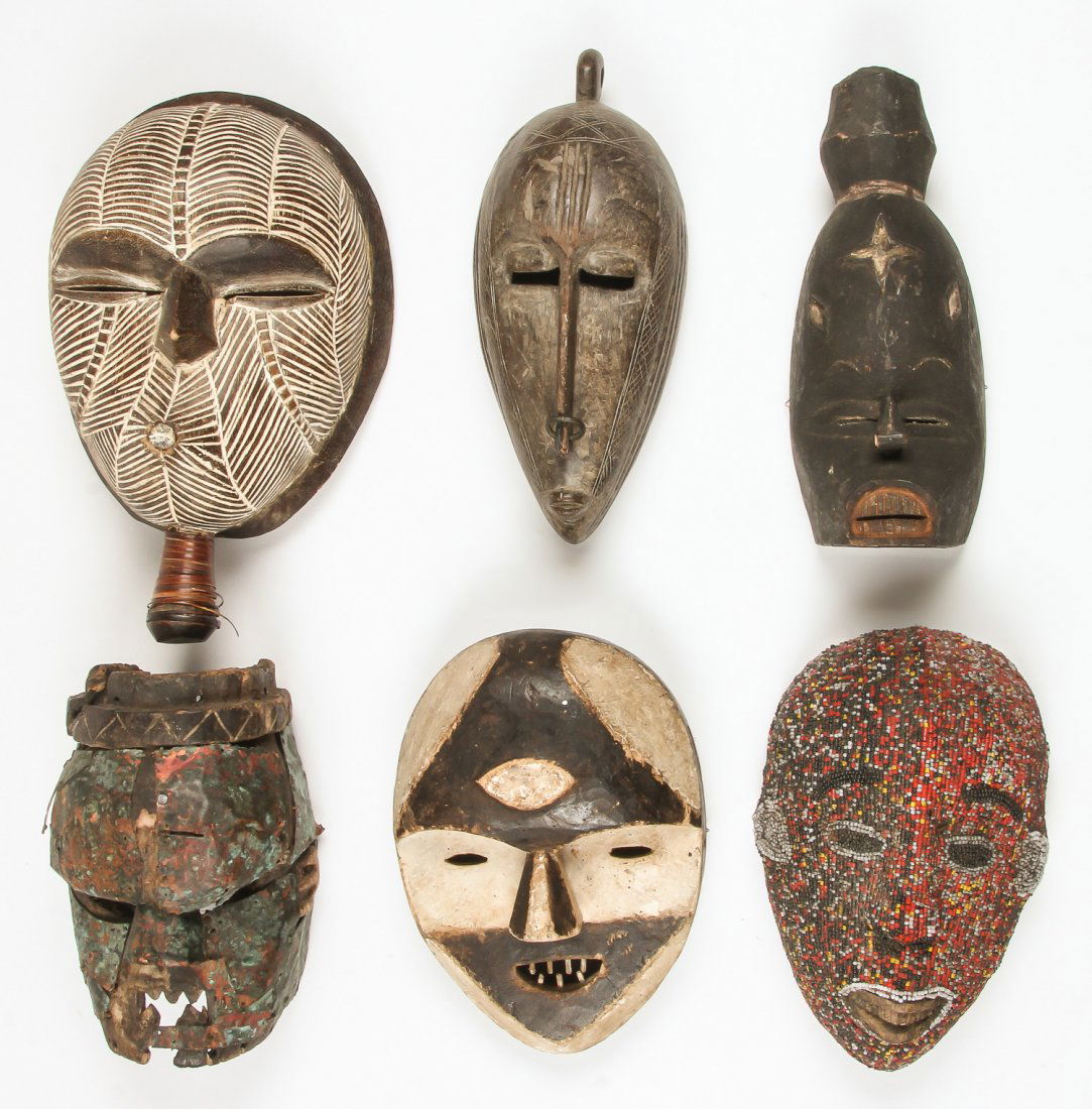 6 African Masks (1 of 3)