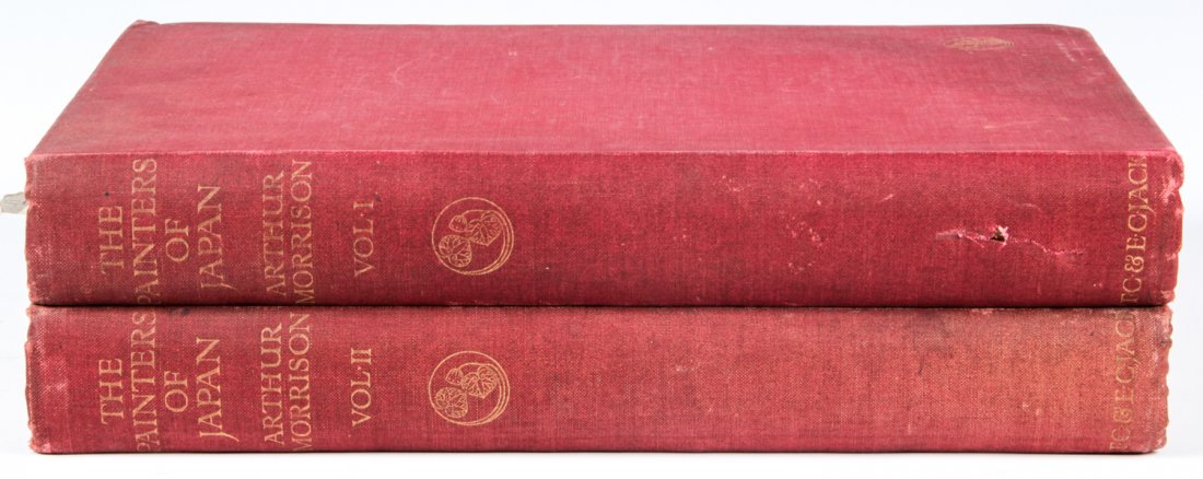 Arthur Morrison, The Painters of Japan. 2 vol.: The Painters of Japan. Hard cover, 2 volumes full set, by Arthur Morrison. Provenance: Estate of Robert Swan Lindsley and Eric Hoage, Philadelphia.