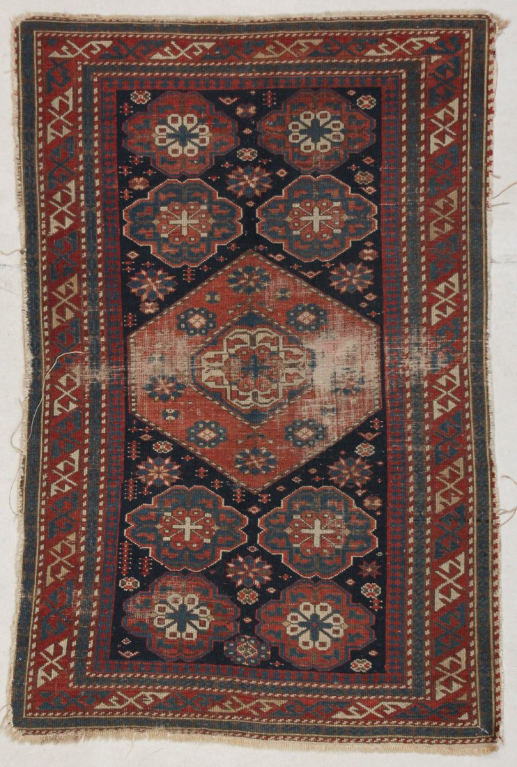 Antique Shirvan Rug: 3'2" x 4'9" (97 x 145 cm): Antique Shirvan Rug: 3'2" x 4'9" (97 x 145 cm), circa 1900.