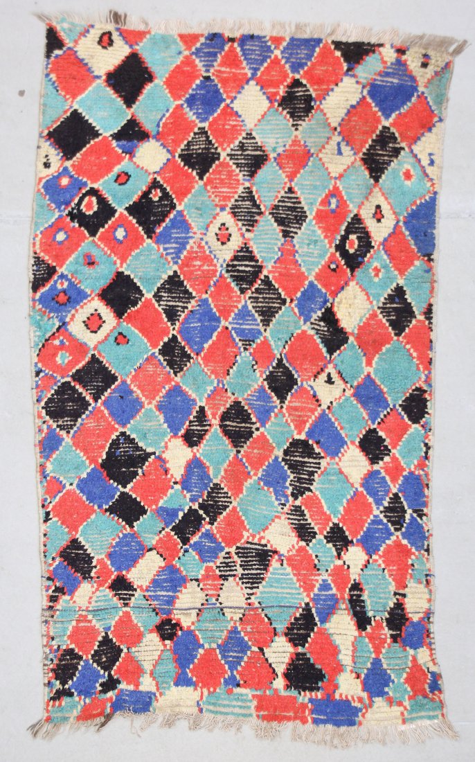Moroccan Pile Carpet: 3'8" x 6'5" (112 x 196 cm) (1 of 6)