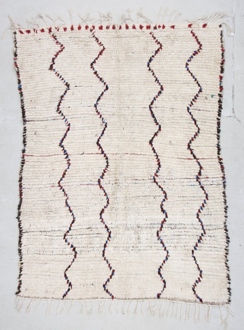 Moroccan Pile Carpet: 4'11" x 6'7" (150 x 201 cm): Moroccan Pile Carpet, Morocco, mid/late 20th c. Dimensions: 4'11" x 6'7" (150 x 201 cm). Weight: 11lbs.
