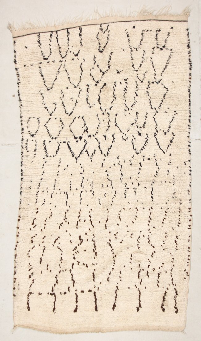 Moroccan Pile Carpet: 4'1" x 7'2" (124 x 218 cm): Moroccan Pile Carpet, Morocco, mid/late 20th c. Dimensions: 4'1" x 7'2" (124 x 218 cm). Weight: 12 lbs.