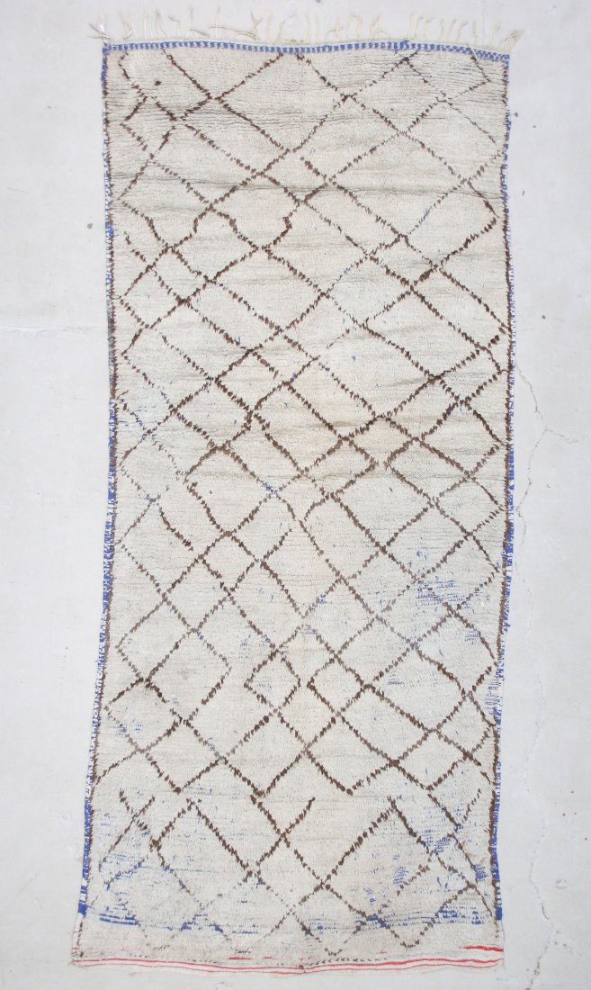 Moroccan Pile Carpet: 4'7" x 10'3" (140 x 312 cm): Moroccan Pile Carpet, Morocco, mid/late 20th c. Dimensions: 4'7" x 10'3" (140 x 312 cm). Weight: 16 lbs.