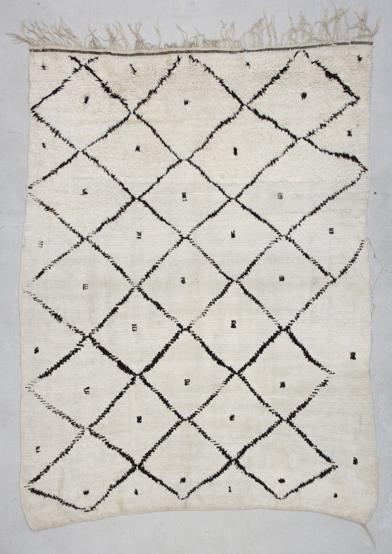 Moroccan Pile Carpet: 5'9" x 7'4" (175 x 224 cm): Moroccan Pile Carpet, Morocco, mid/late 20th c. Dimensions: 5'9" x 7'4" (175 x 224 cm). Weight: 11 lbs.