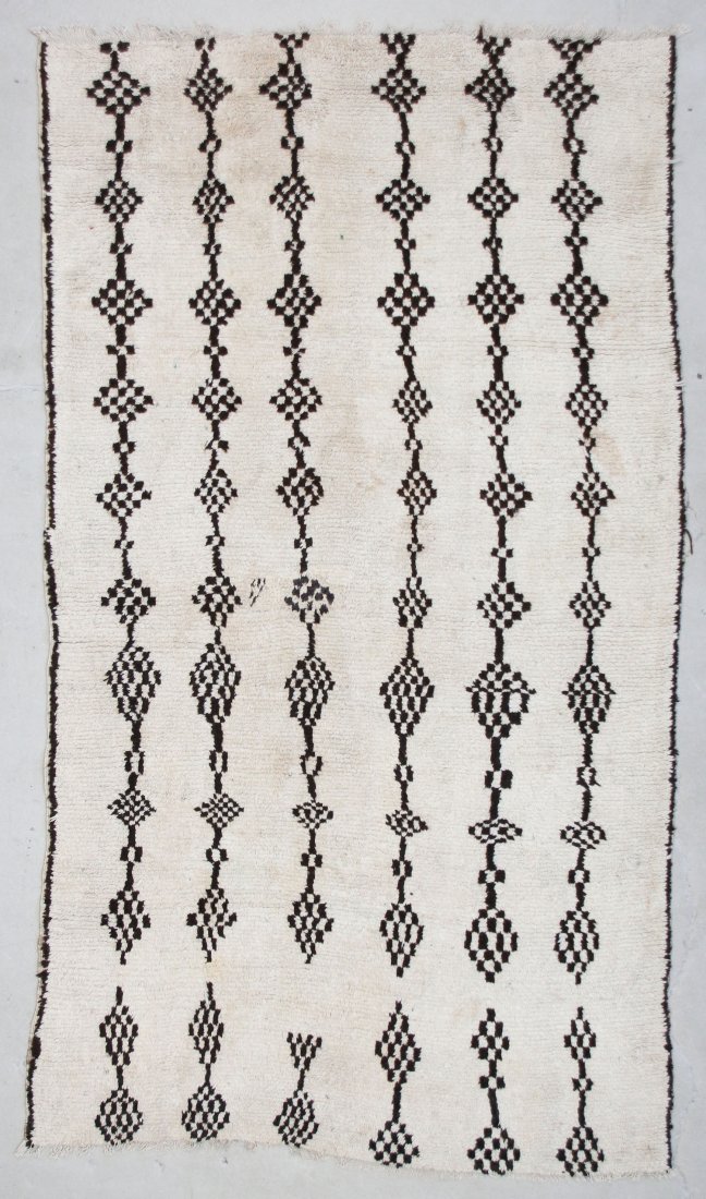 Moroccan Pile Carpet: 5'2" x 9'5" (157 x 287 cm): Moroccan Pile Carpet, Morocco, mid/late 20th c. Dimensions: 5'2" x 9'5" (157 x 287 cm). Weight: 20 lbs.