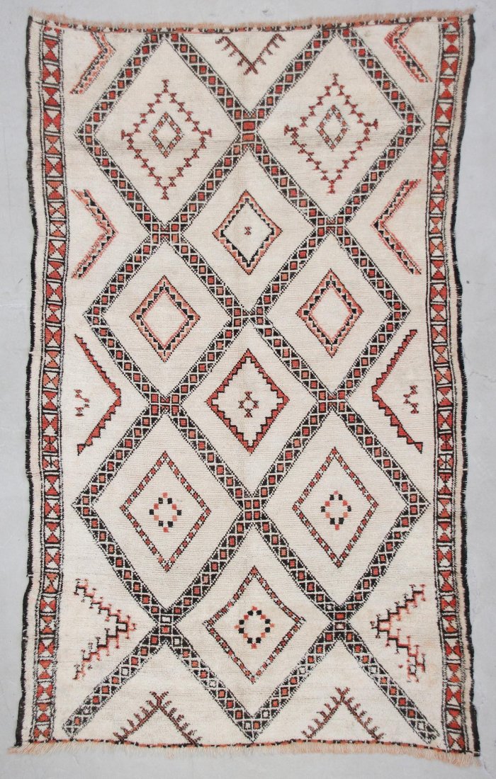 Moroccan Pile Carpet: 6'4" x 10'3" (193 x 312 cm): Moroccan Pile Carpet, Morocco, mid/late 20th c. Dimensions: 6'4" x 10'3" (193 x 312 cm). Weight: 27 lbs.
