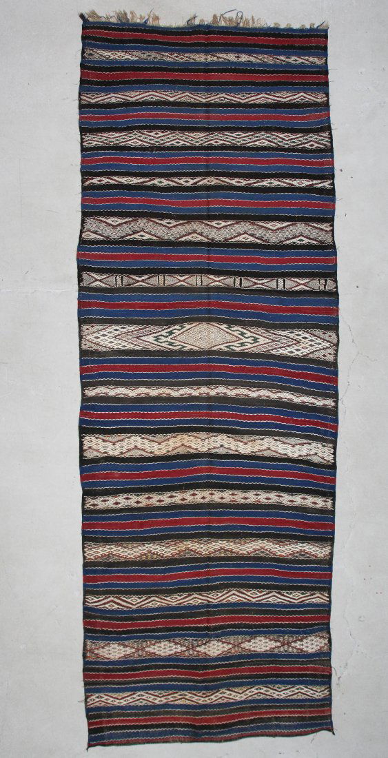 Moroccan Flat Weave Rug: 5'1" x 14' (155 x 427 cm) (1 of 4)