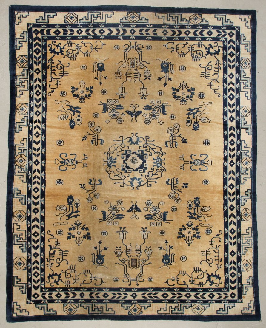 Antique Chinese Rug: 9' x 11'5" (274 x 348 cm) (1 of 5)