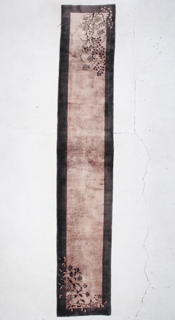 Chinese Art Deco Runner Rug: 2'6" x 14'3" (1 of 5)
