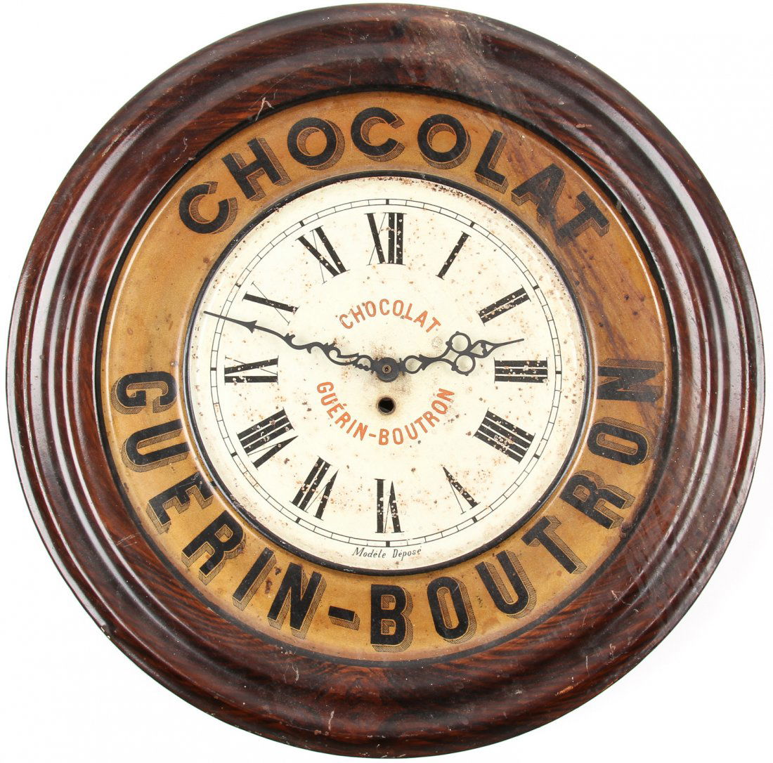 Vintage Tole Painted French Advertising Clock (1 of 5)