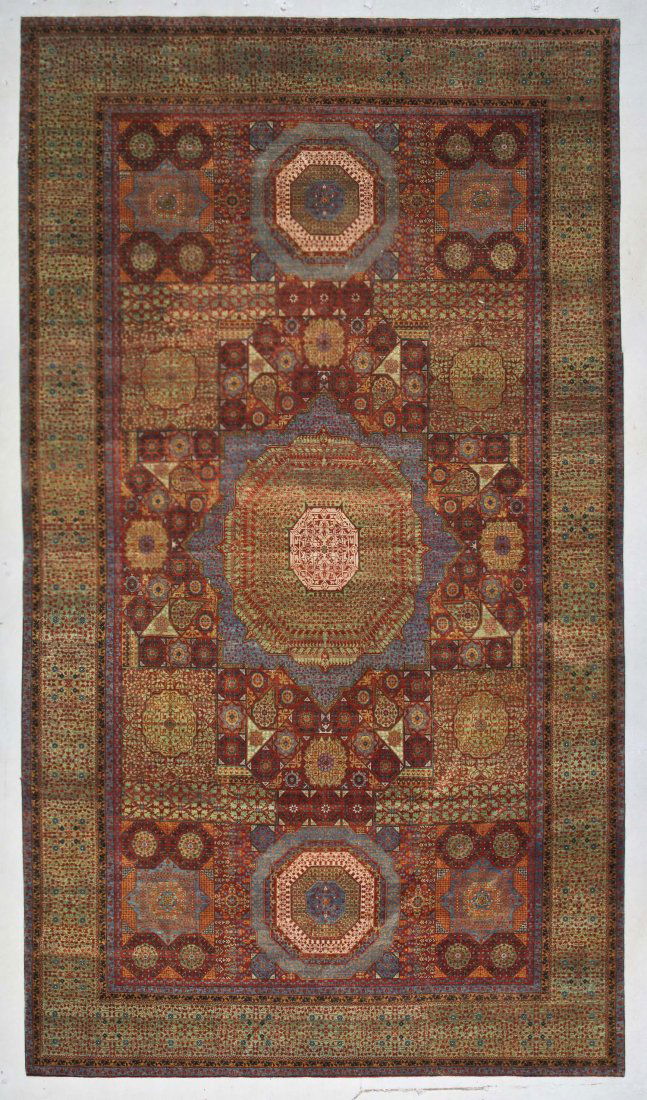 Mansion-Size Mamluk Rug: 11'11" x 20' (363 x 610 cm) (1 of 5)