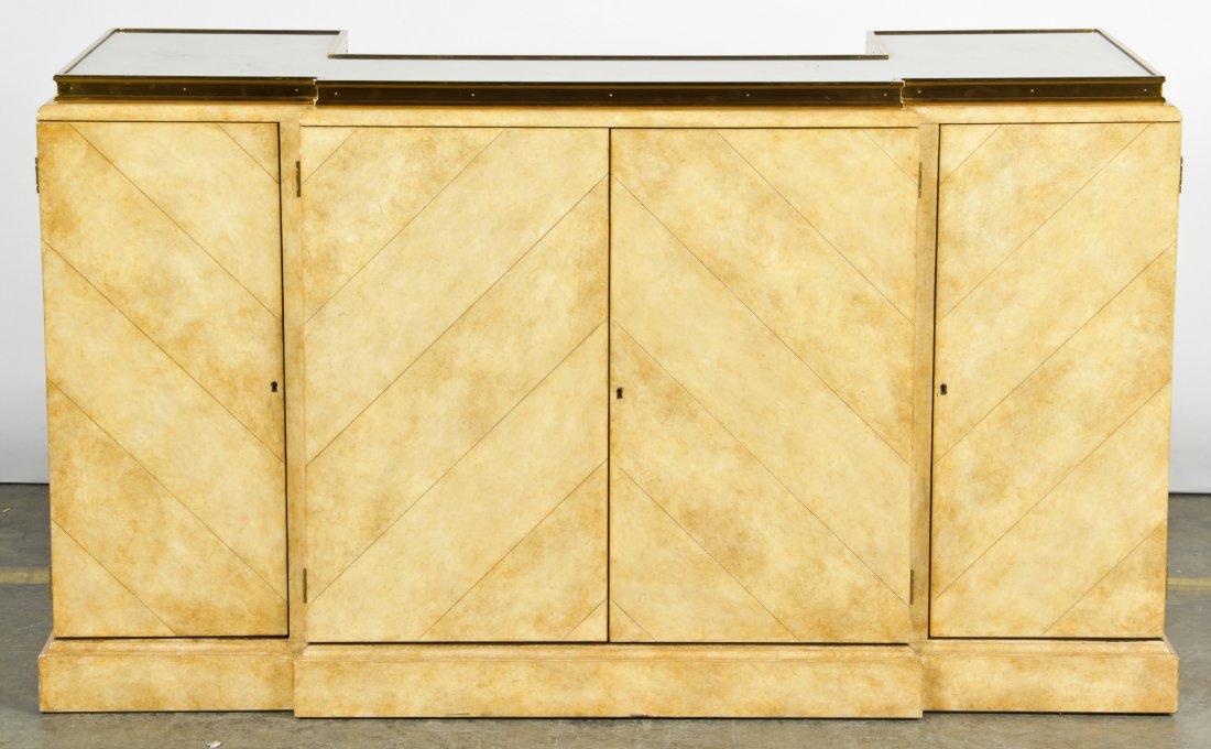 Maitland Smith Art Deco Style Parchment Bar (1 of 5)