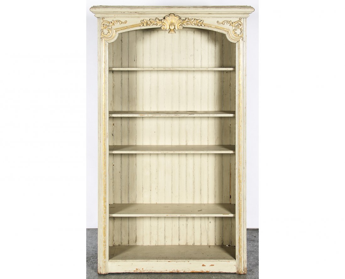 Grand French Painted Bookcase. (1 of 3)