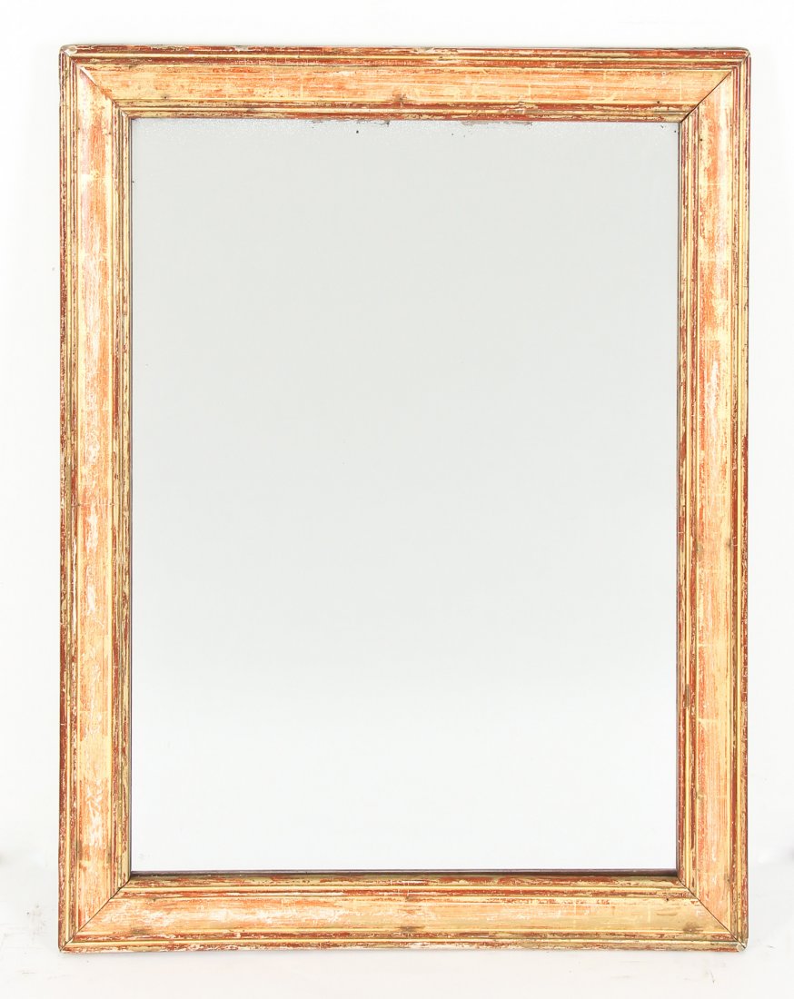 19th C French Gilt Wood Mirror. (1 of 2)