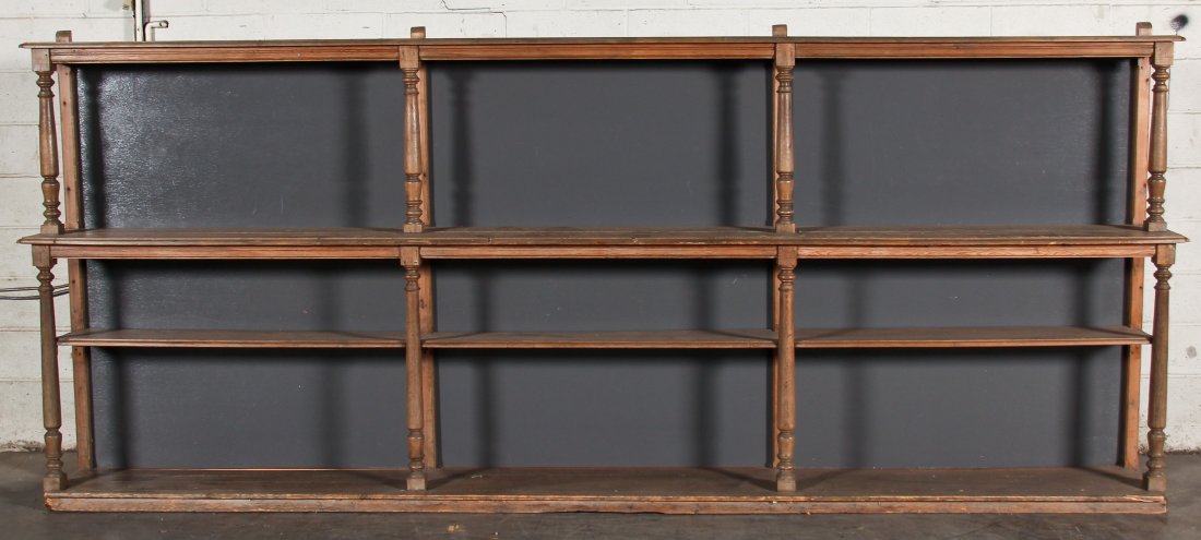 Massive French Dry Goods Store Shelf:  156" x 66" x 14" (1 of 2)