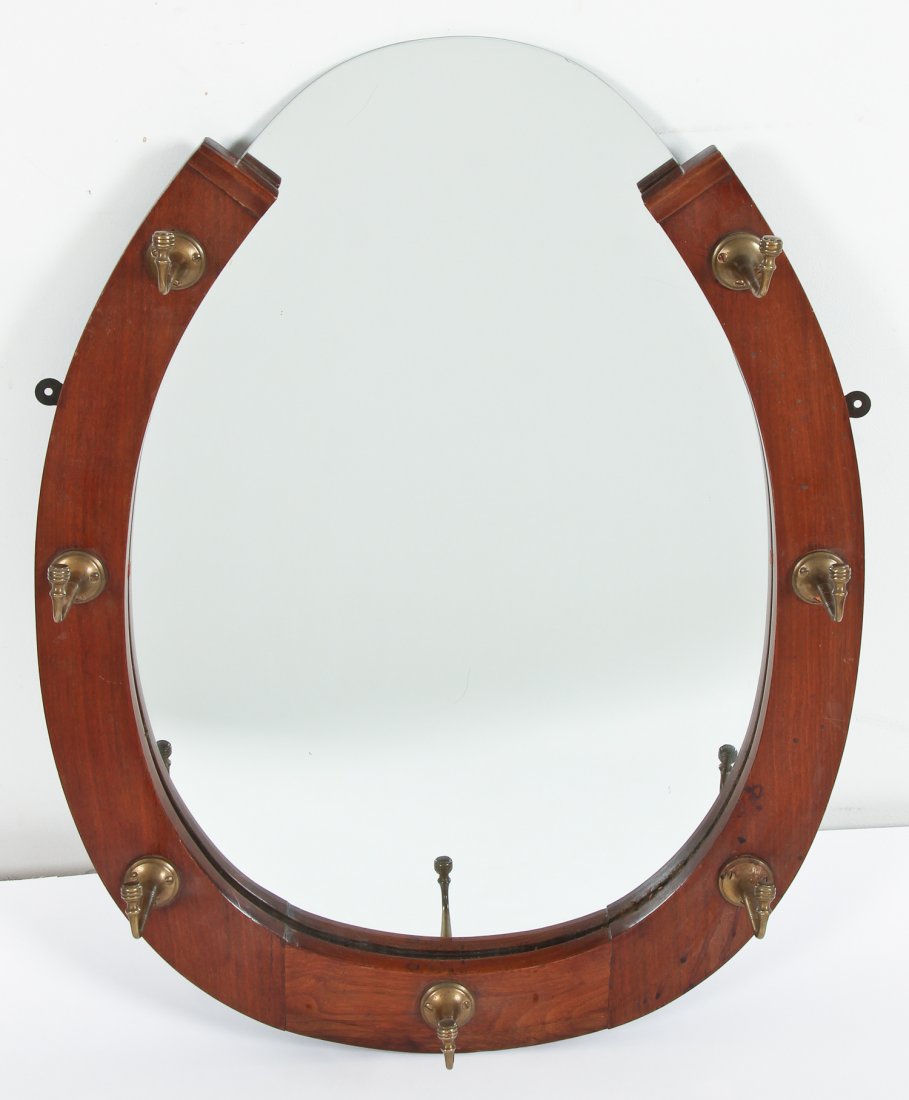 Vintage Horseshoe Form Hall Mirror and Coat Hook (1 of 2)