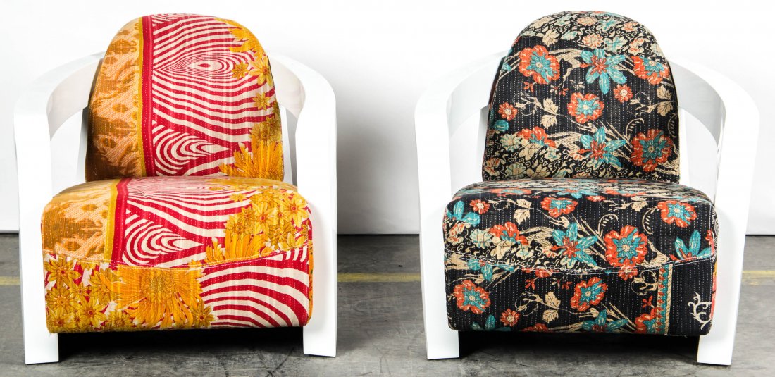 2 Modern Art Deco Inspired Club Chairs (1 of 3)
