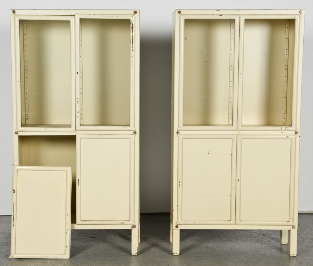 Pair of Vintage Czech Industrial Design Metal Bookcases (1 of 4)