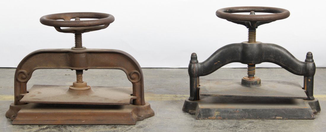 2 Antique Cast Iron Book Presses (1 of 4)