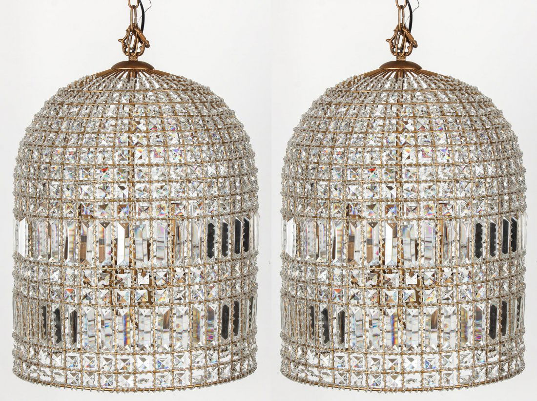 Two Prismatic Crystal Chandeliers. (1 of 5)