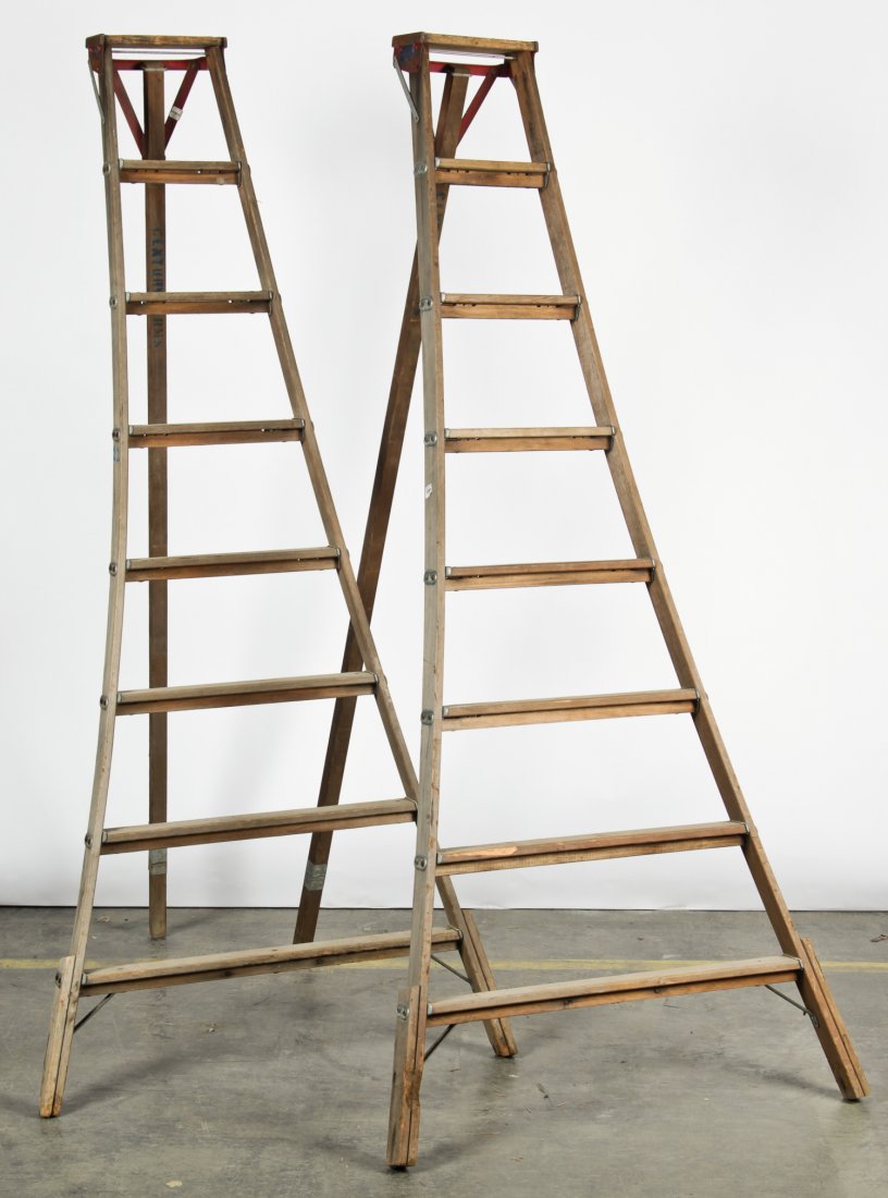 2 Vintage Orchard Ladders. Feb 28, 2016 Material Culture in PA