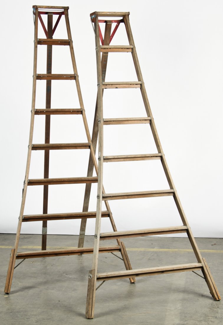 2 Vintage Orchard Ladders (1 of 2)