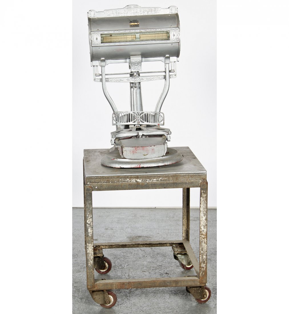 Vintage Butcher Shop Computing Scale and Cart (1 of 5)