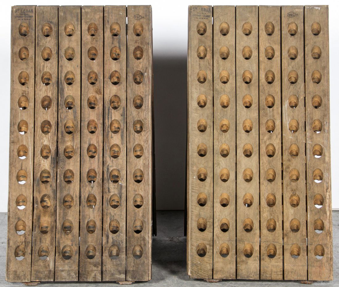 Pair French A Frame Champagne Bottle Riddling Racks (1 of 4)
