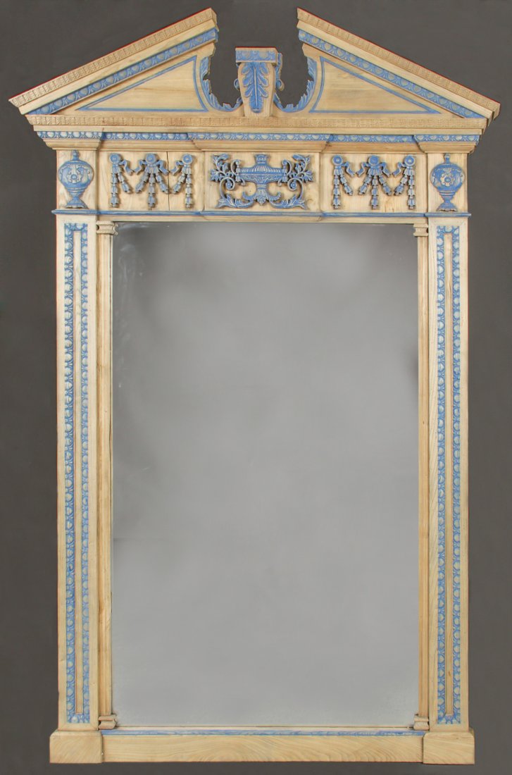 Massive Carved Wood Mirror: 103" x 65" (1 of 3)