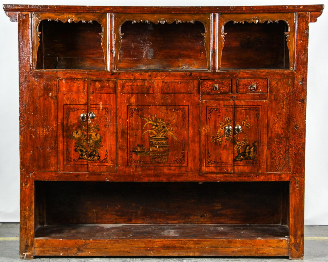 Antique Chinese Cupboard Cabinet (1 of 4)