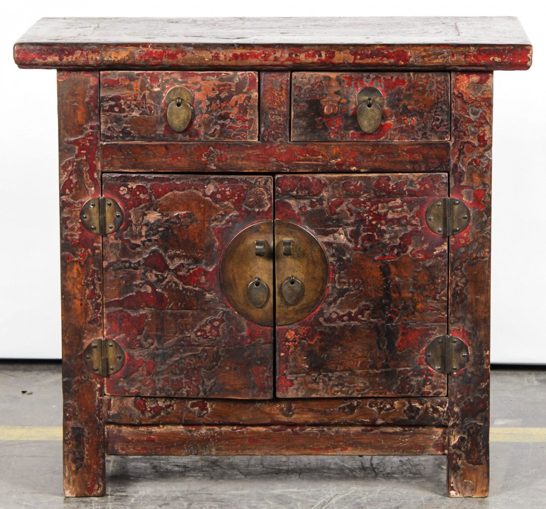 Chinese Lacquer and Paint Decorated Cabinet (1 of 4)