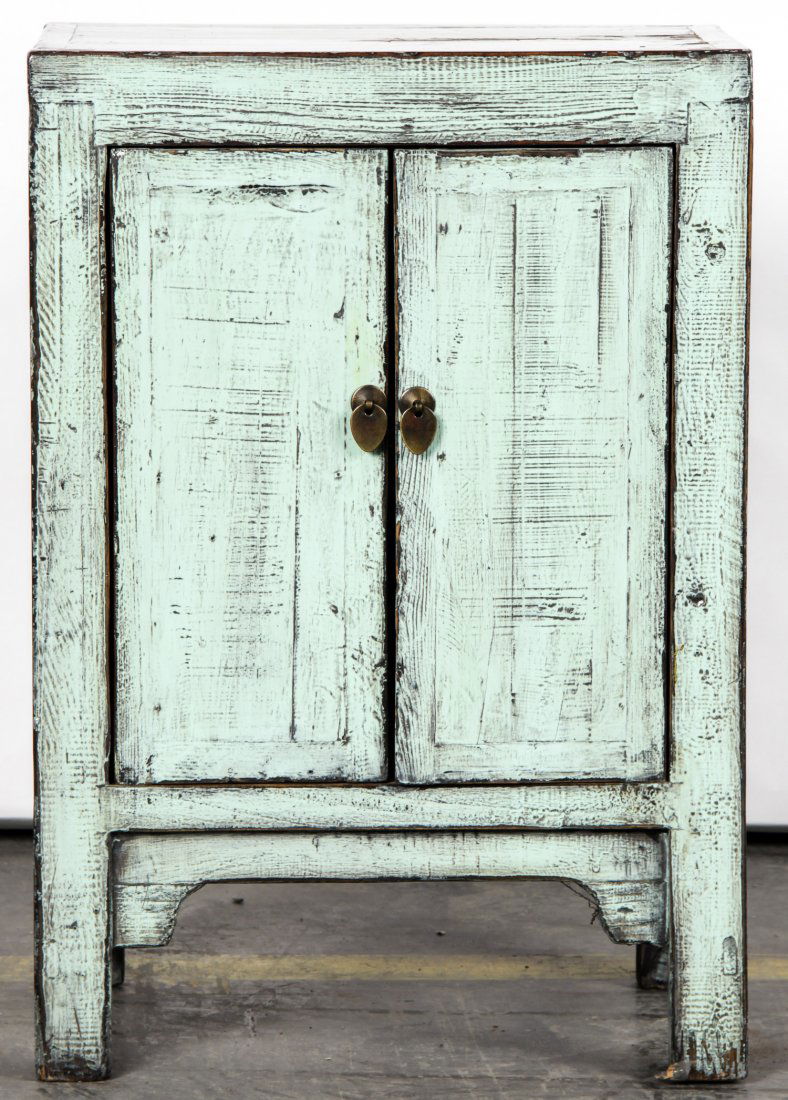 Chinese Pale Blue Lacquer Cabinet (1 of 4)