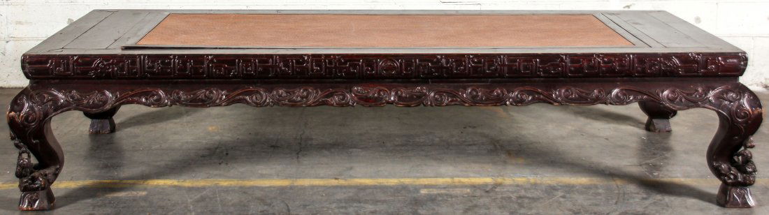 Large Antique Chinese Carved/Lacquer Platform Bed (1 of 8)