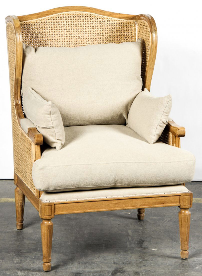 Louis XVI Style Caned Bergere (1 of 4)