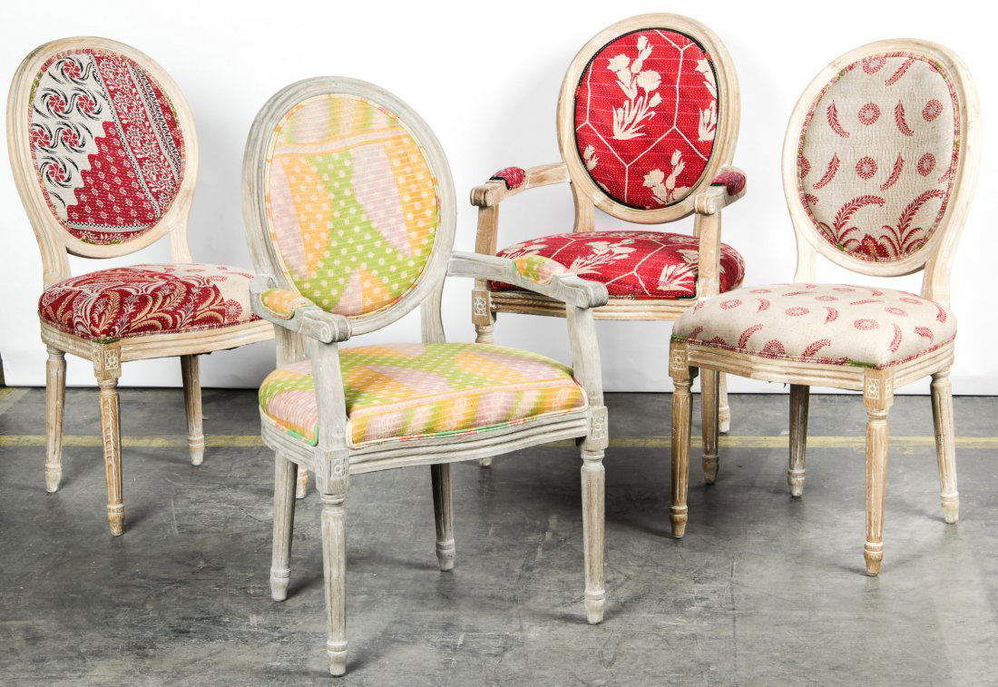 Suite of 4 Louis XVI Style Dining Chairs (1 of 5)