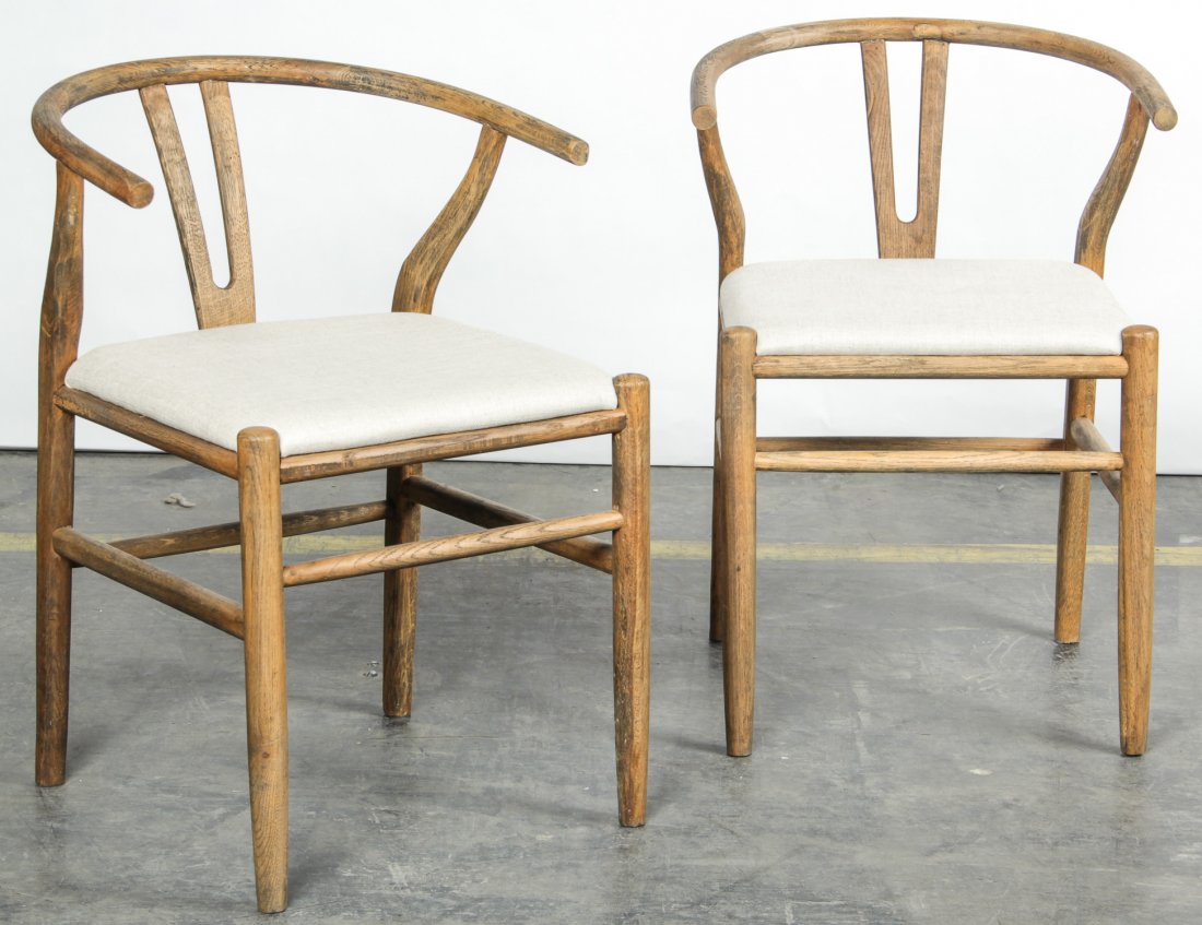 2 Hans Wegner Style Wishbone Chairs (1 of 3)