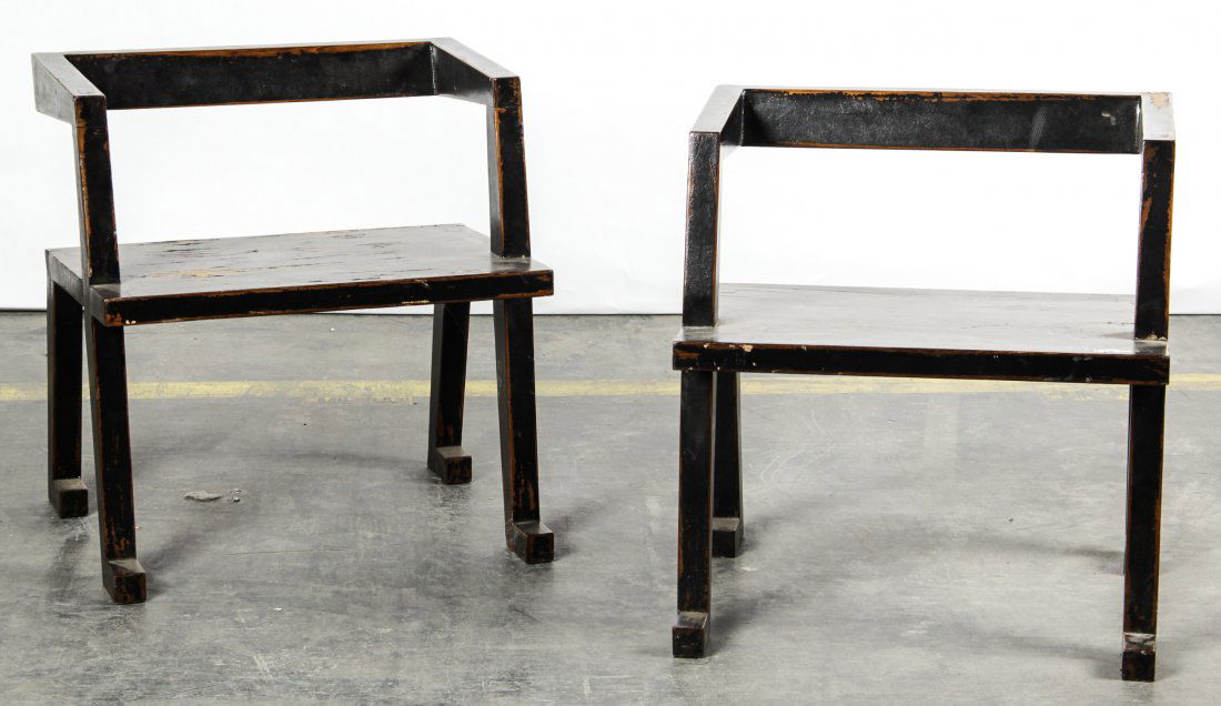 Pair Chinese Campaign Chairs (1 of 4)