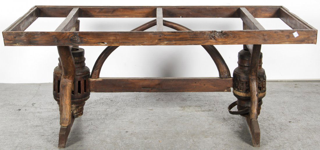 Indonesian Found Object Teak Wood Table (1 of 4)