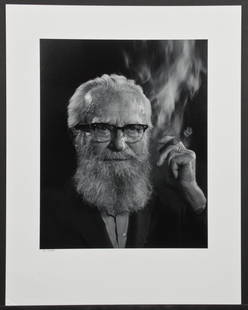 Yousuf Karsh (1908-2002) Edward Steichen: Yousuf Karsh (Armenian/Canadian, 1908-2002) Portrait of Edward Steichen (1965), silver gelatin emulsion photograph, signed in ink along lower margin, stamped, titled and dated on verso. Size: 19.5" x