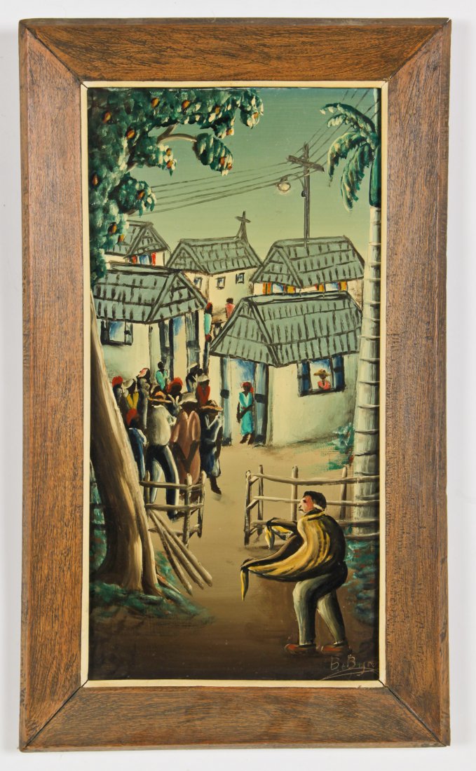 Bourmond Byron (Haitian/Jacmel, 1920-2004) Village (1 of 4)