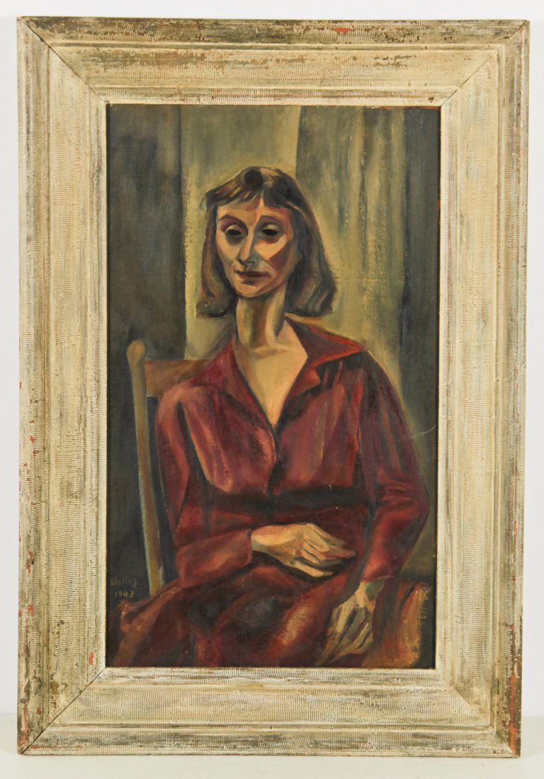 Joseph Wolins (American, 1915-1999) Woman in a Red (1 of 4)